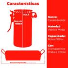 Jogo De Potes De Vidro Hermético Porta Tempero Com Suporte In