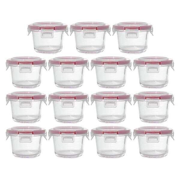 Jogo De Potes De Vidro Hermético Redondo 15 Peças 200ml - Cas