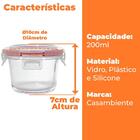 Jogo De Potes De Vidro Hermético Redondo 3 Peças 200ml - Casa