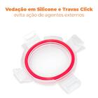 Jogo De Potes De Vidro Hermético Redondo 4 Peças - Casambiente