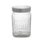 Jogo De Potes De Vidro Para Mantimentos Prata 950ml 3 Peças -