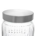 Jogo De Potes De Vidro Para Mantimentos Prata 950ml 3 Peças -