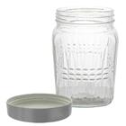 Jogo De Potes De Vidro Para Mantimentos Prata 950ml 3 Peças -