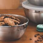 Jogo De Potes Em Aco Inox Com Tampa Plastica Freezinox 3 Peca