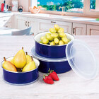 Jogo De Potes Esmaltado Euro Aghata Colors 3 Peças Azul