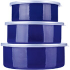 Jogo De Potes Esmaltado Euro Aghata Colors 3 Peças Azul