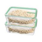 Jogo De Potes Herméticos De Plástico Freshy 2 Peças 2,5l Verd