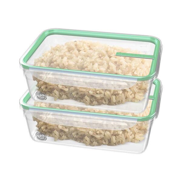 Jogo De Potes Herméticos De Plástico Freshy 2 Peças 2,5l Verd