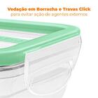 Jogo De Potes Herméticos De Plástico Freshy 3 Peças 1,24l Ver