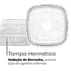 Jogo De Potes Herméticos Transparente Empilháveis 2 Peças - L