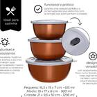 Jogo De Potes Para Micro-ondas 3 Peças Bronze - Mimo Style