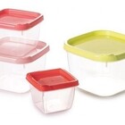 Jogo De Potes Plástico 4pçs Quadrado Conect Plasútil