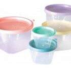 Jogo De Potes Plástico 5pçs Redondo Conect Plasútil