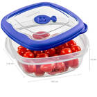 Jogo De Potes Plástico Herméticos Quadrado Com Tampa Sanremo