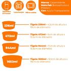 Jogo De Potes Tigelas De Vidro Borossilicato Com Tampa Azul 8