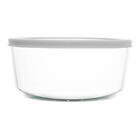 Jogo De Potes Tigelas De Vidro Borossilicato Com Tampa Cinza