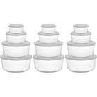 Jogo De Potes Tigelas De Vidro Borossilicato Com Tampa Cinza