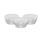 Jogo De Potes Tramontina Freezinox Em Aço Inox  Com Tampa Plá