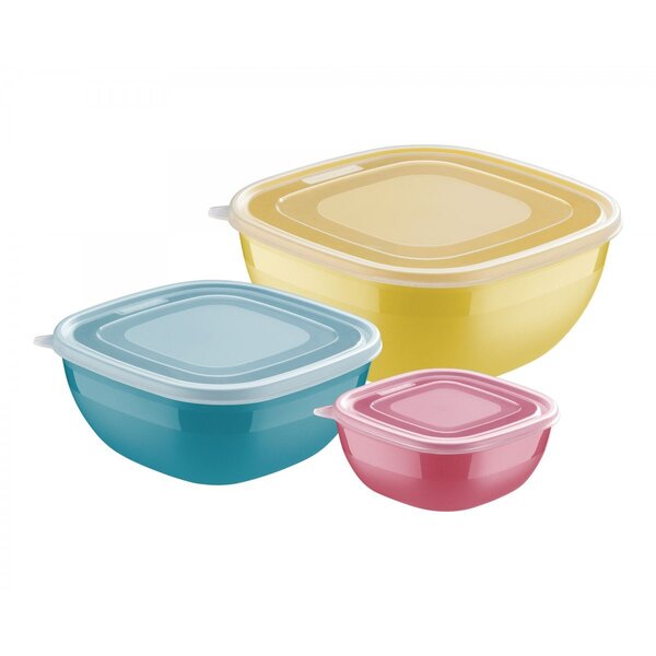 Jogo De Potes Tramontina Mixcolor Em Polipropileno Com Tampa