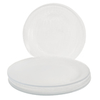 Jogo De Pratos De Vidro Rasos Redondos Diamante Duralex 6 Peç