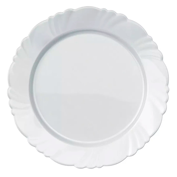 Jogo De Pratos Fundo Duralex Opaline Pétala 23,5 Cm 24 Peças