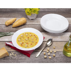 Jogo De Pratos Fundos 6 Peças 23cm Brancos Lisos Menu Opaline