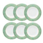 Jogo De Pratos Fundos Em Porcelana Strauss Mariè 6 Peças