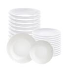 Jogo De Pratos Leonora Fundo E Sobremesa 24 Peças Em Porcelan