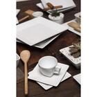 Jogo De Pratos Quadrados Rasos 26cm 12 Peças Porcelana Branca
