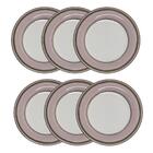 Jogo De Pratos Rasos Em Porcelana Strauss Rose Line 28cm 6 Pe