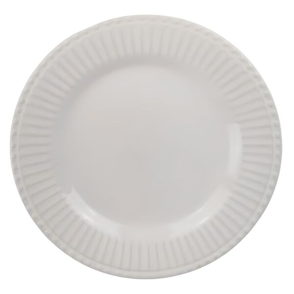 Jogo De Pratos Rasos Scalla - Branco Borda Bolinha (6 Peças)