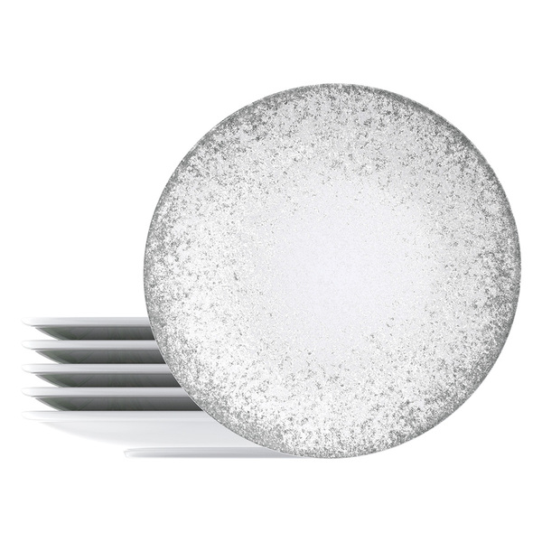 Jogo De Pratos Rasos Tramontina Camila 6 Peças Em Porcelana D