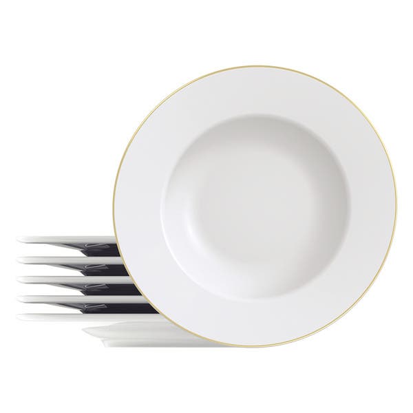 Jogo De Pratos Rasos Tramontina Elisa 6 Peças 28cm Em Porcelana Com ...