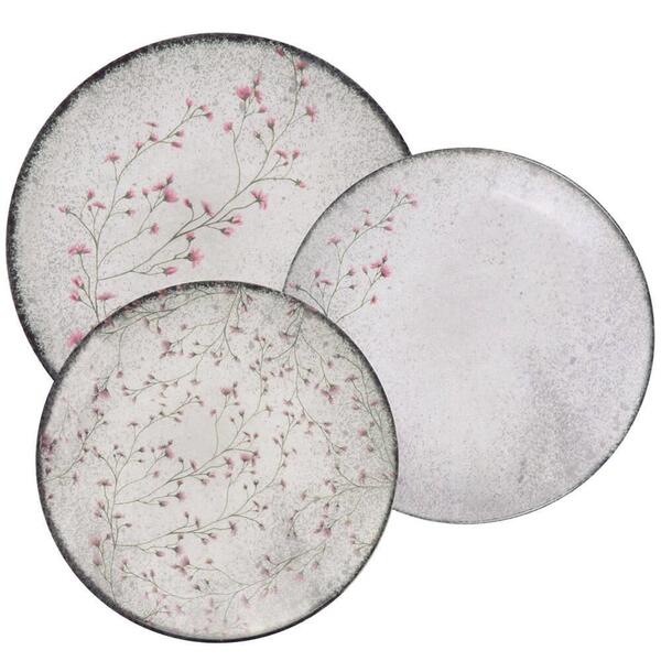 Jogo De Pratos Tramontina Floralis Em Porcelana Decorada 12 P