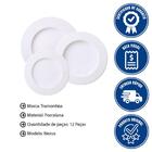 Jogo De Pratos Tramontina Nexus Em Porcelana Decorada 12 Peça