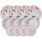Jogo De Pratos Tramontina Ornatta Em Porcelana Decorada 12 Pe