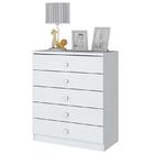 Jogo De Quarto Bala De Menta Com Roupeiro 03 Portas E Cômoda