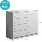 Jogo De Quarto Branco Com Guarda Roupa E Cômoda