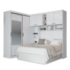 Jogo De Quarto Casal 6 Portas 2 Gavetas Paris Branco - Santos