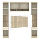 Jogo De Quarto Casal Modulado 014 Master Avelã Rústico/ártico