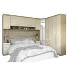 Jogo De Quarto Casal Modulado 6 Peças Master 005 Avelã Rústic