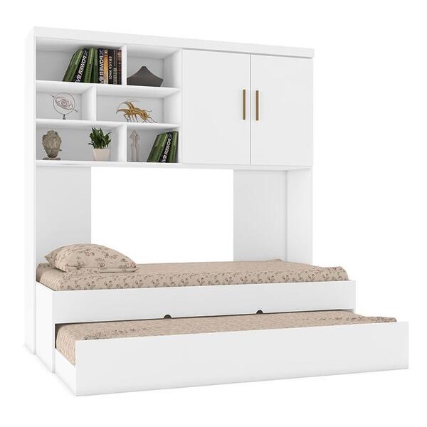 Jogo De Quarto Chiara Módulo Aéreo 2 Portas E Bicama Com Colc