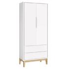 Jogo De Quarto Classic Guarda Roupa 2 Portas E Berço Com Pés