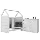 Jogo De Quarto Com Cômoda Americano E Berço Montessoriano Cab