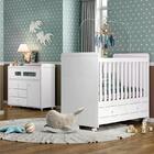 Jogo De Quarto Com Cômoda E Berço Aquarela - Móveis Henn