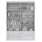 Jogo De Quarto Com Roupeiro 4 Portas E Cômoda Americano - Móv