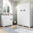 Jogo De Quarto Completo Juvenil Ane Com Roupeiro 4 Portas E 3