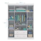 Jogo De Quarto De Bebê 2 Peças Roupeiro E Cômoda Branco 100%