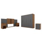 Jogo De Quarto De Casal Completo Barcelona Amendola Grafito