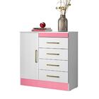 Jogo De Quarto De Casal Completo Munique Branco Rosa